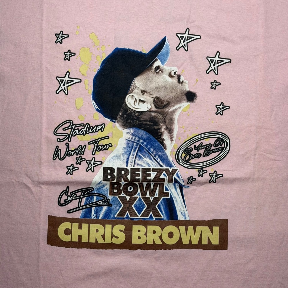 2025 Chris Brown - Breezy Bowl concert tour music shirt 2XL‎